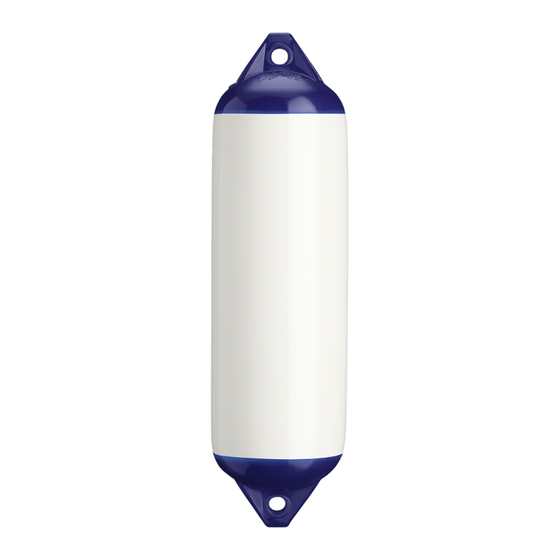 Polyform US F3, båtfender, vit med blå topp