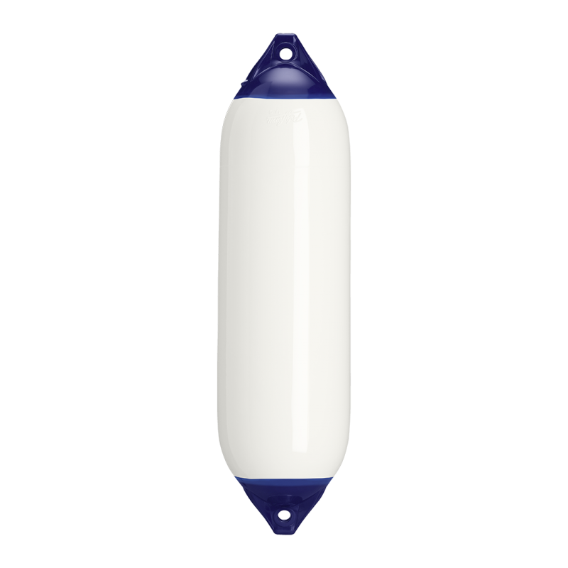 Polyform US F6, båtfender, vit med blå topp