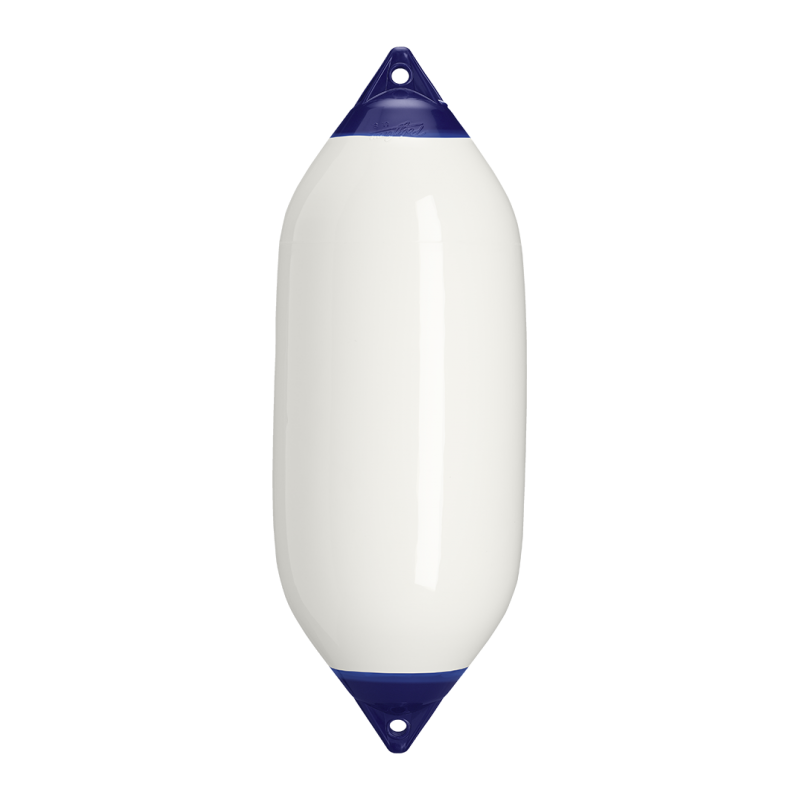 Polyform US F7, båtfender, vit med blå topp