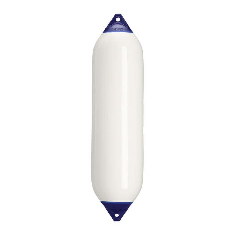 Polyform US F8, båtfender, vit med blå topp