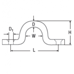 Öglefäste 5mm extra förstärkt A4 AISI316