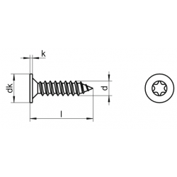 Teakskruv. Torx. Syrafast A4. 100st.