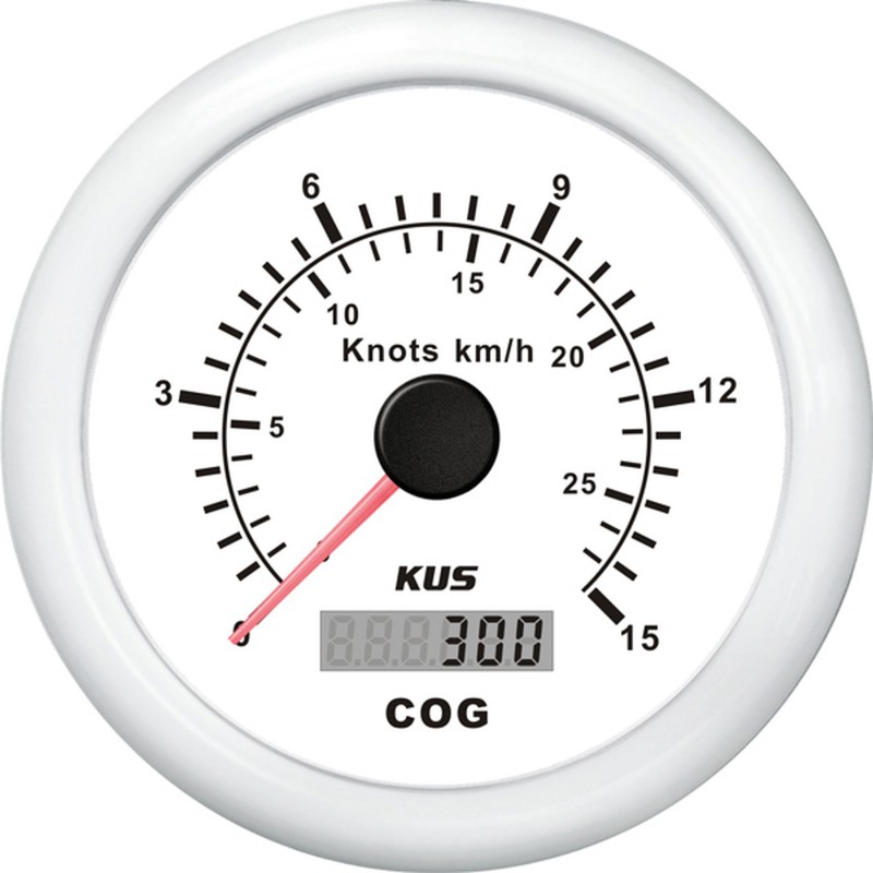 GPS logg 0-15 knop, vit, 85mm