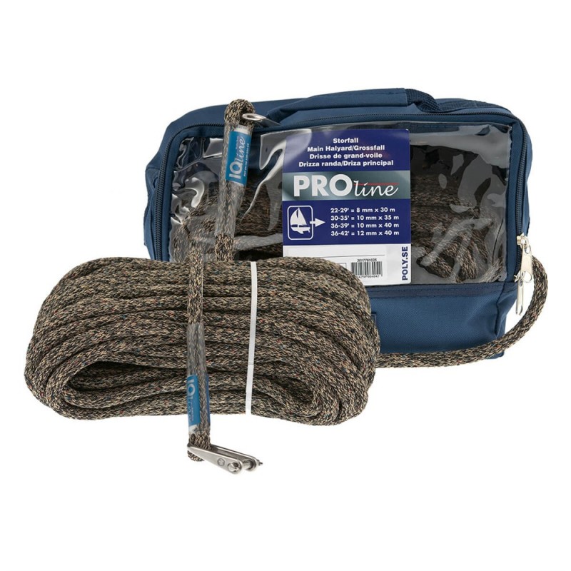 Halyard line PROline 10mm 45m Black-Beige