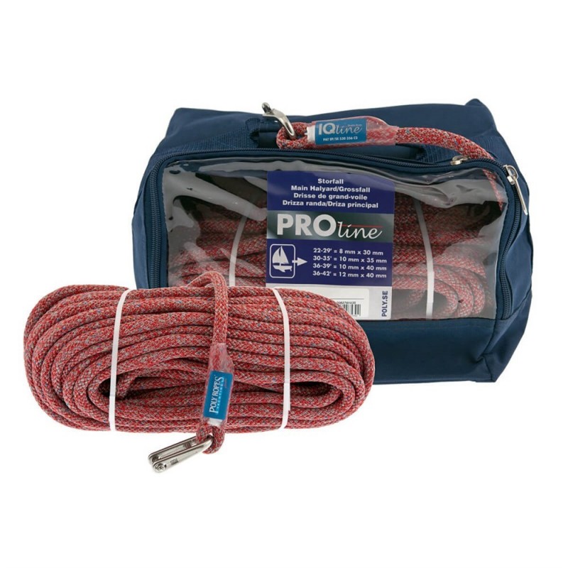 Halyard line PROline grey-red 12mm 50m