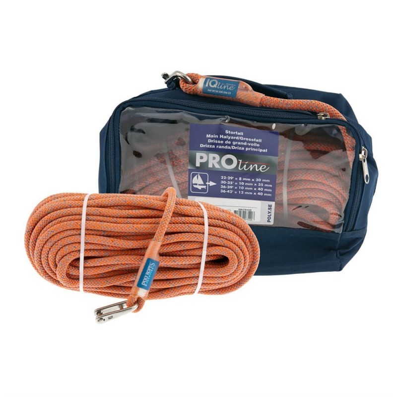 Halyard line PROline grey-orange 12mm 40m