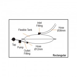 Water tank 55L square