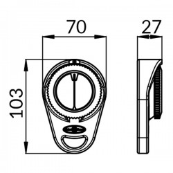 Bearing compass Orion, yellow