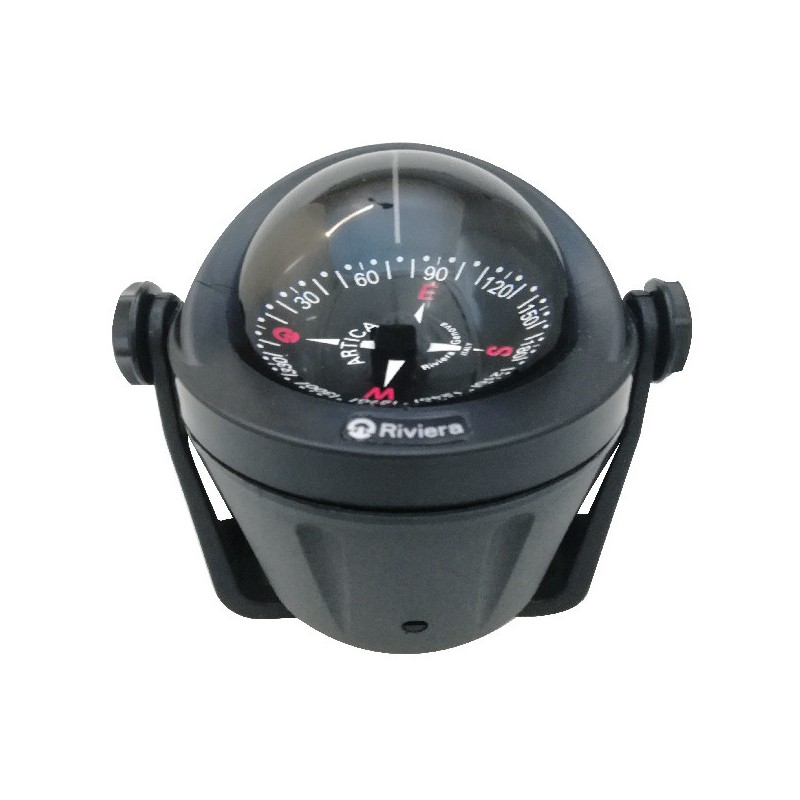 Artica 2 ¾" bygelkompass Riviera, platt ros, svart