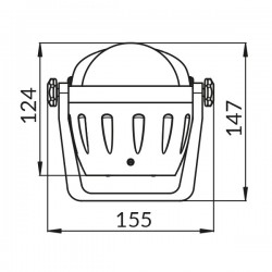 Zenith 3" bygelkompass Riviera, grå/blå