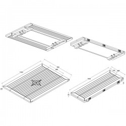 Folding teak table 700x1000mm