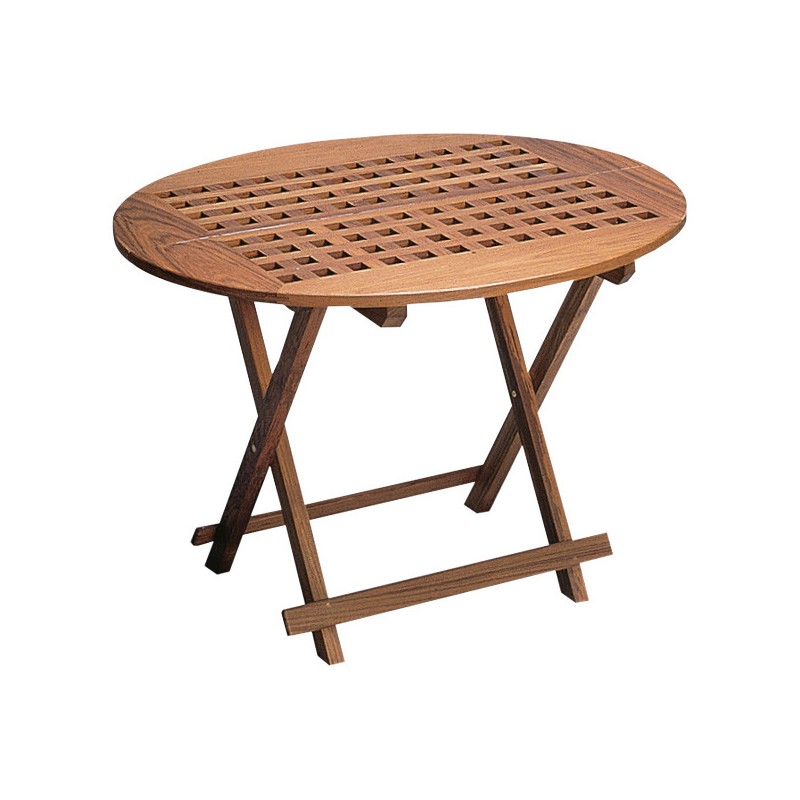 Oval folding table