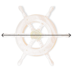 Steering wheel 370mm brass disc