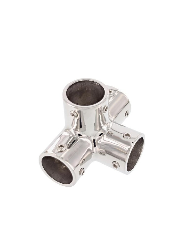 Four-way tube connector for 25mm tube