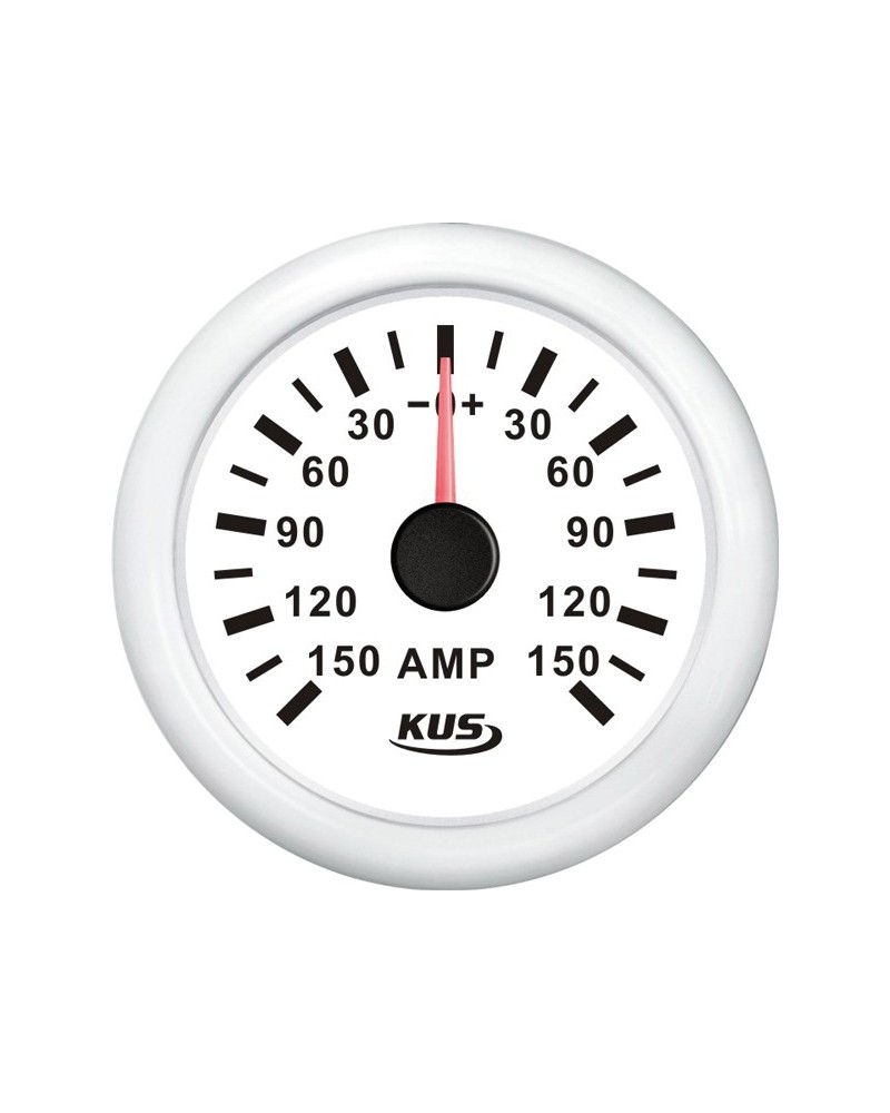 KUS amperemeter vit, 150Amp shunt 12/24V