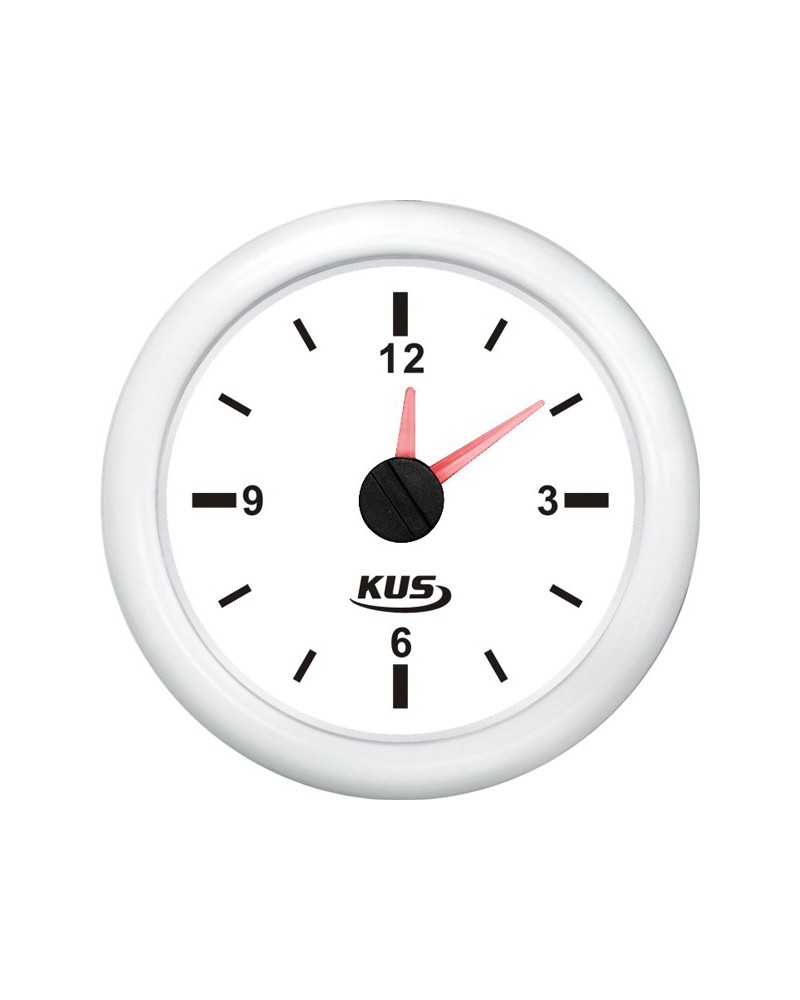 Kus clock, white, 12/24V