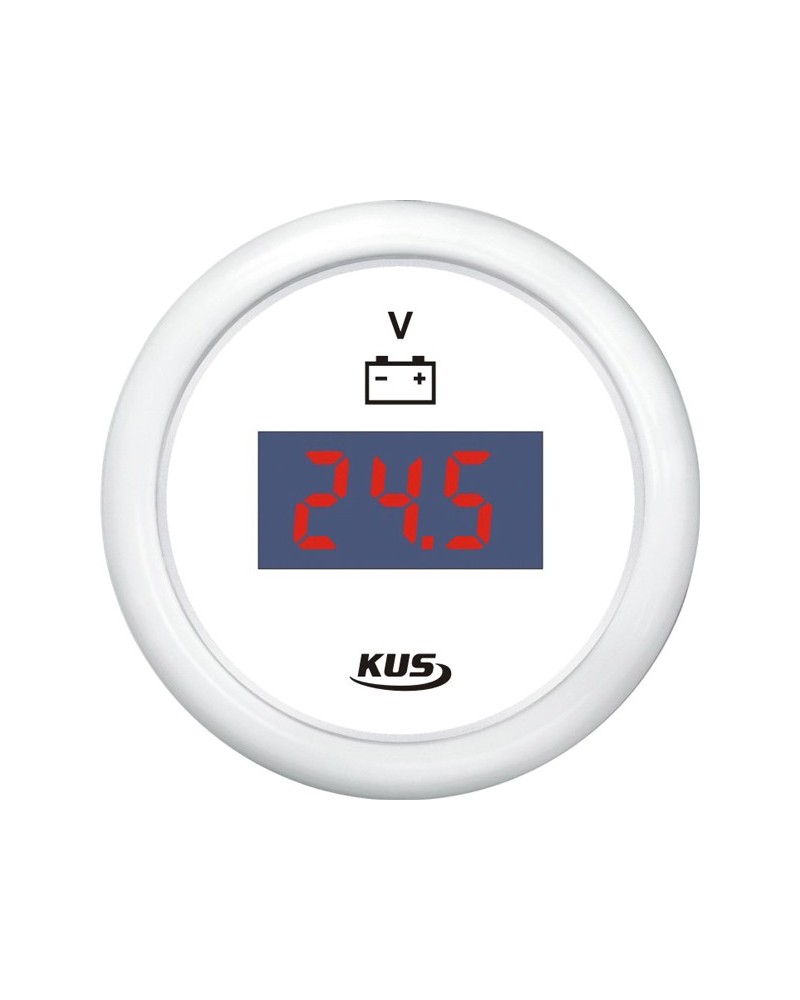 Kus digital voltmeter 9-32v, white, 12/24V