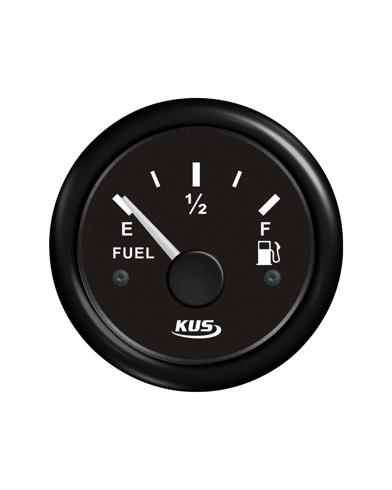 Kus fuel gauge black 0-190ohm 12/24V