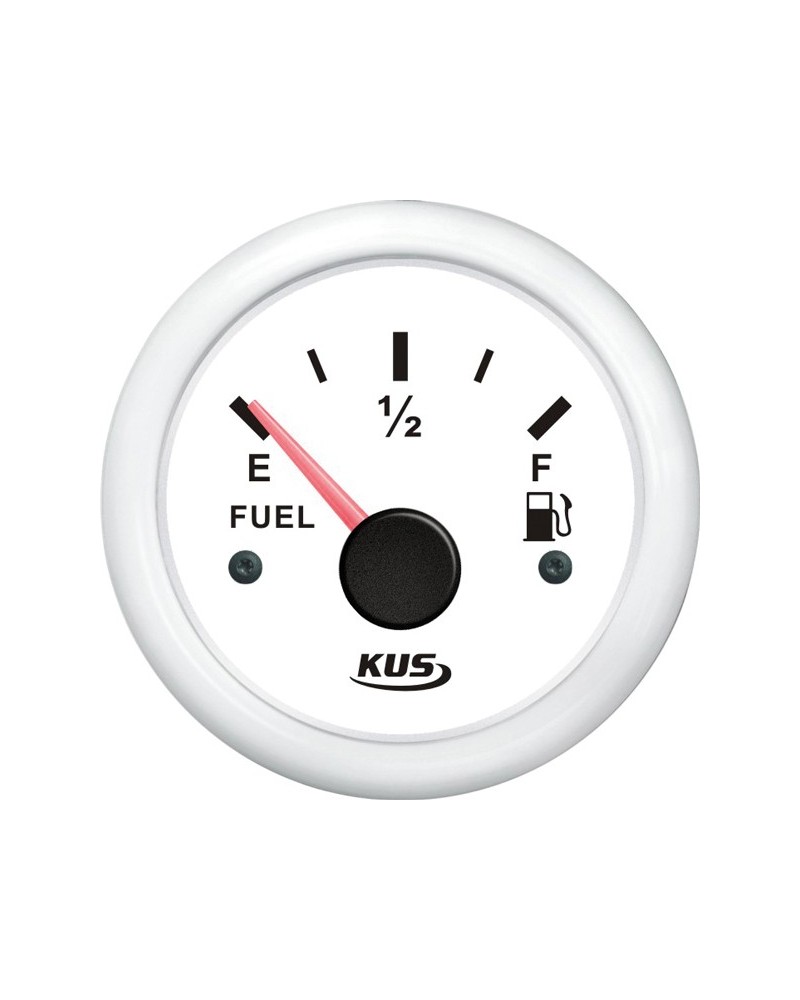 Kus fuel gauge white 0-190ohm 12/24V