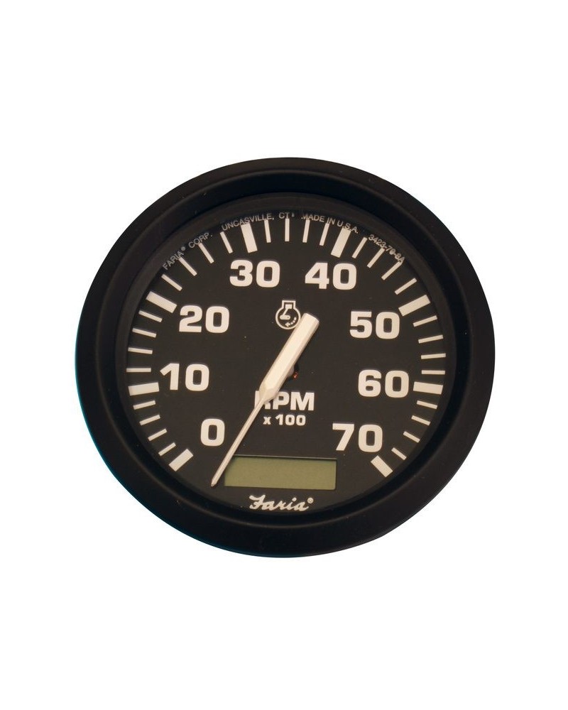 Faria tachometer. 0-7000 m/h ø 85 - euro black
