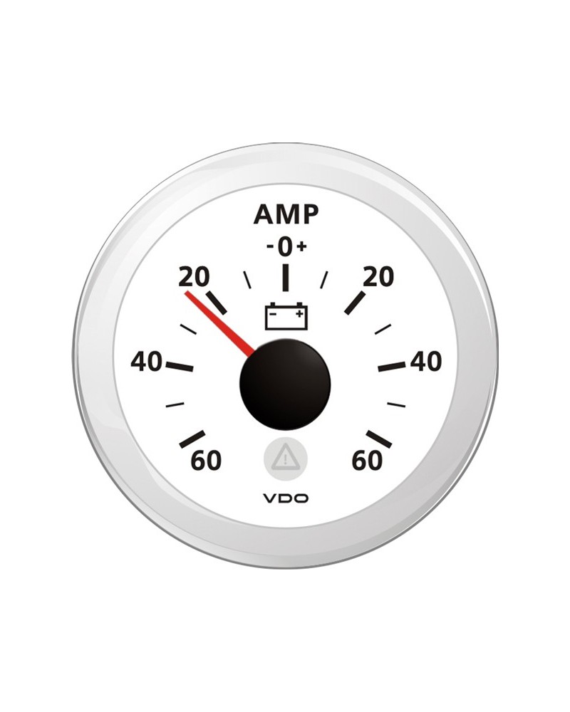 VDO amp.meter 60a, white ø52mm