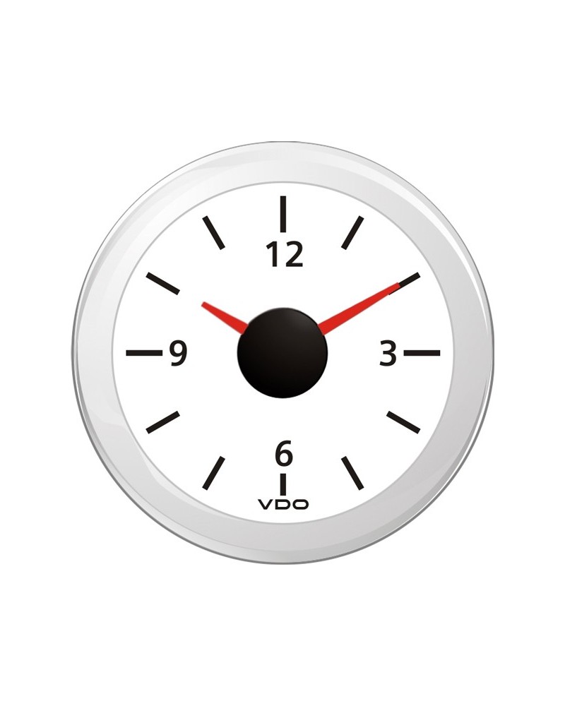 VDO clock 12v, white ø52mm