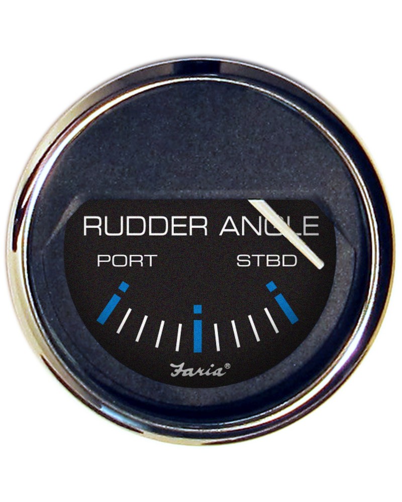 Faria rudder indicator ø 53 - chesapeak black
