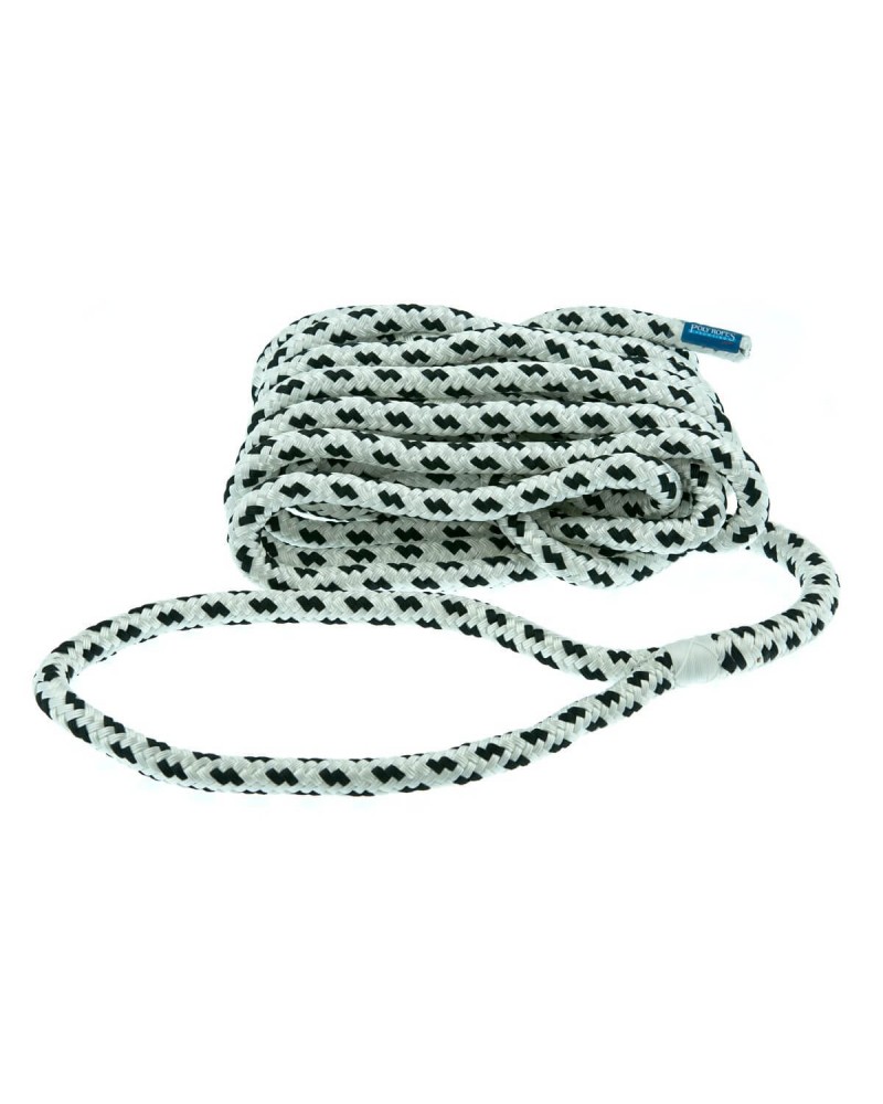 Förtöjningslina 14mm 6m Svart-Vit Flexline