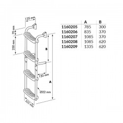 Swim ladder 6 steps Nuova Rade 3+3