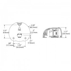 Top-mounted double lanterns LED