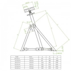 Support for sail boat 150-195cm 1250kg